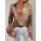 Elegant Bohemian V-Neck Long Sleeve Top for Women - Chic Floral Print, All-Season Versatile Pullover with Ruffled Sleeves, Perfect for Office, Streetwear, Home & Travel, Versatile Fashion|Vneck Top|Allseason Top