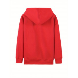 Women's Plus Size New York Graphic Hoodie - Casual Gray Zip-Up Sweatshirt with Kangaroo Pocket, Long Sleeves, and Ribbed Cuffs, Cute Hoodies