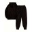 Women's Casual Butterfly Pattern Knit Polyester Two-Piece Set with Hooded Long Sleeve Hoodie and Regular Fit Pants with Pockets